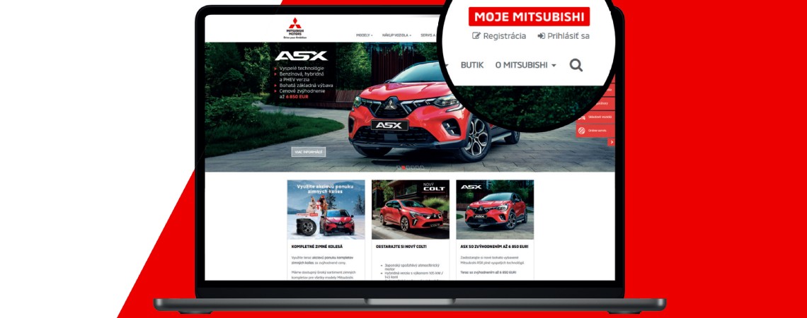 Aplikácia Moje Mitsubishi